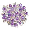 UV Plating Rainbow Iridescent Acrylic Beads PACR-E001-05E-3