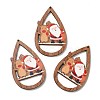 Single Face Christmas Printed Wood Big Pendants WOOD-D025-29-2