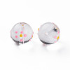 Transparent Glass Enamel Beads GLAA-N049-018-3