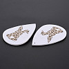 PU Leather Big Teardrop with Bunny Pendants FIND-T058-A38-3