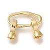 Brass Fold Over Clasps KK-H480-19G-1