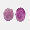 Electroplate Natural Druzy Crystal Cabochons G-L047-30x22mm-M-2