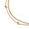 Brass Double Layer Chain Anklets AJEW-AN00604-3