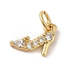 Brass Micro Pave Clear Cubic Zirconia Pendants KK-R162-016C-G-1