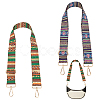 WADORN 2Pcs 2 Colors Ethnic Style Canvas Adjustable Bag Handles FIND-WR0007-66-1