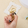 Handmade Brass Enamel Men's Bird Shape Hook Keychain KK-WH0045-054-3
