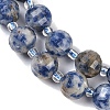 Natural Blue Spot Jasper Beads Strands G-G182-B31-03-4