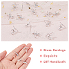 SUPERFINDINGS 24Pcs Bowknot Shape Brass Earring Hooks KK-FH0007-22-3