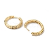 Brass Micro Pave Clear Cubic Zirconia Hoop Earrings EJEW-E295-17KCG-2