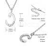 SHEGRACE 925 Sterling Silver Initial Pendant Necklaces JN899A-2