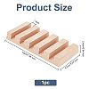 5-Slot Rectangle Wood Jewelry Slotted Display Stands ODIS-WH0030-25-2
