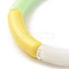 Acrylic Curved Tube Beaded Stretch Bracelet BJEW-JB07973-05-5
