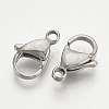 304 Stainless Steel Lobster Claw Clasps STAS-T029-11-2