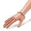 Acrylic Beaded Stretch Bracelet with Heart for Women BJEW-JB07564-3