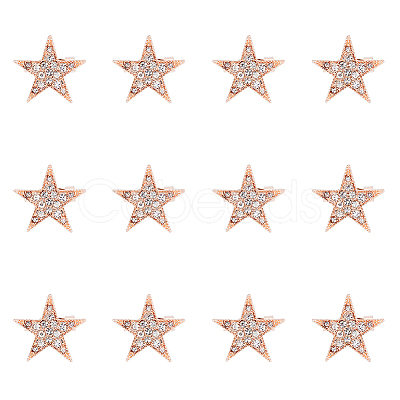 SUPERFINDINGS 12Pcs Star Brooch Pin JEWB-FH0001-43-1