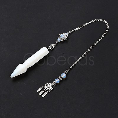 Synthetic Opalite Pointed Dowsing Pendulums G-I322-01P-05-1