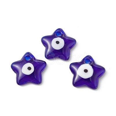 Handmade Evil Eye Lampwork Pendants LAMP-I026-12H-1