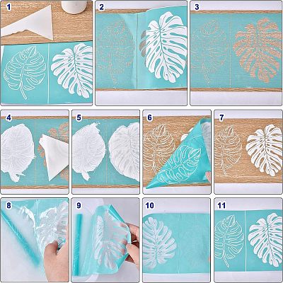 Self-Adhesive Silk Screen Printing Stencil DIY-WH0173-021-09-1