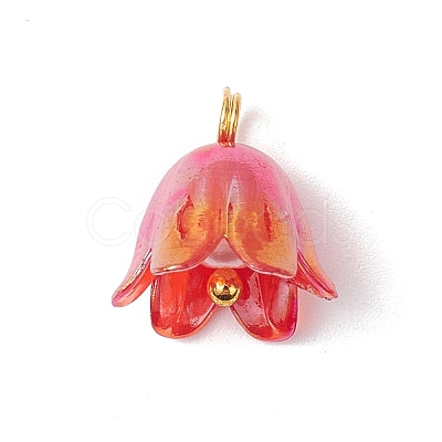 Lily Flower Charms PALLOY-JF02542-01-1