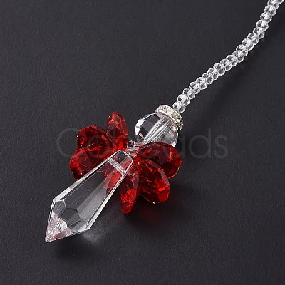 Crystal Fairy Beaded Wall Hanging Decoration Pendant Decoration HJEW-G019-02G-1