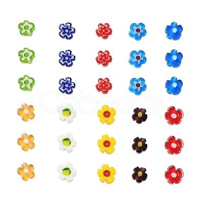 Handmade Millefiori Glass Beads LK-YW0001-05-1