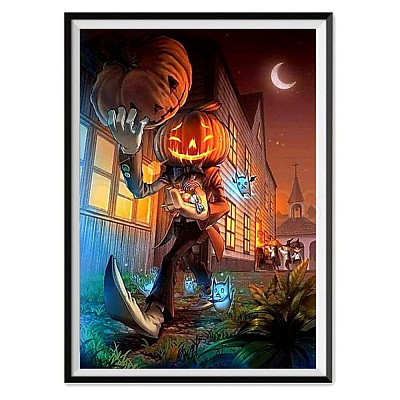 DIY 5D Diamond Painting Halloween Canvas Kits DIY-P060-06-1