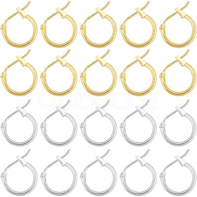 Brass Hoop Earrings KK-FH0001-26-1