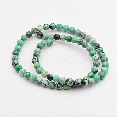 Natural Variscite Bead Strands G-P300-09-6mm-1