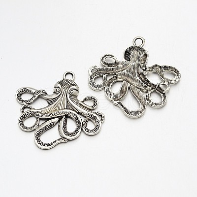 Tibetan Style Alloy Big Pendants X-TIBEP-A15669-AS-NR-1