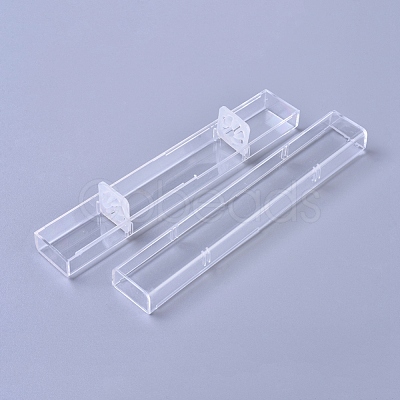 Transparent Plastic Tattoo Pen Storage Box X-ODIS-WH0005-37-1