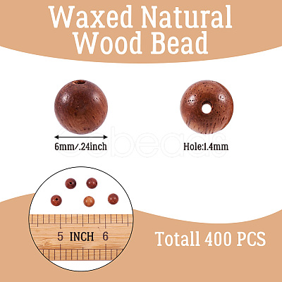 Natural Scentedros Wood Beads WOOD-TA0001-34-1