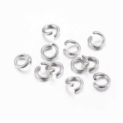 Non-Tarnish 304 Stainless Steel Open Jump Rings X-STAS-H437-9x1mm-1