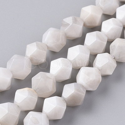 Natural White Crazy Lace Agate Beads Strands G-F668-03-8mm-1