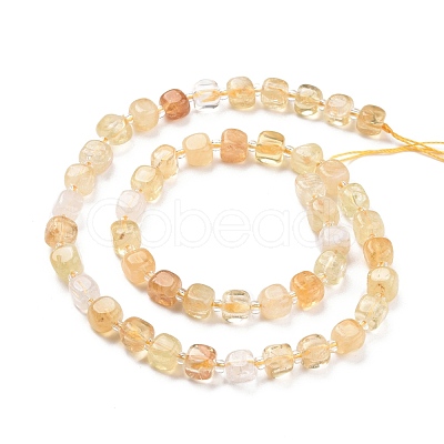 Natural Yellow Quartz Beads Strands G-K323-07-1