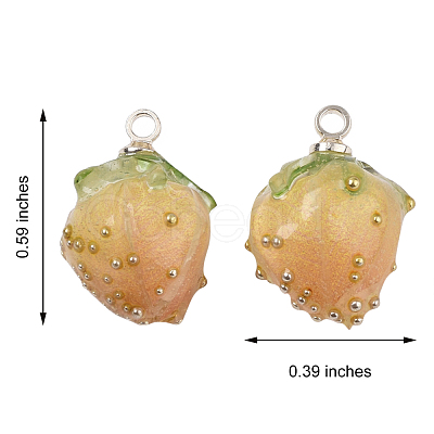 Handmade Flower Pendants sgKY-SZ0001-36E-1