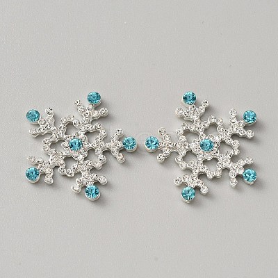 Christmas Alloy Rhinestone Cabochons ALRI-WH0008-26-1