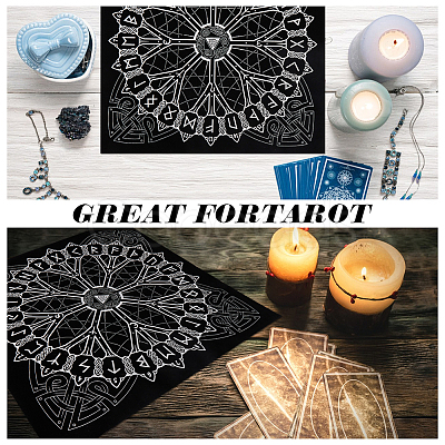 CREATCABIN 2Pcs Lint Square Tarot Tablecloth AJEW-CN0002-15-1