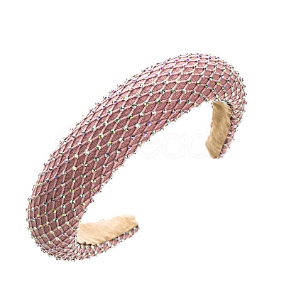 Full Rhinestone Sponge Hair Bands PW-WG42080-01-1