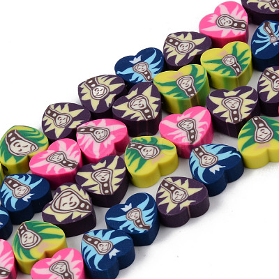 Handmade Polymer Clay Beads Strands CLAY-N008-005-1