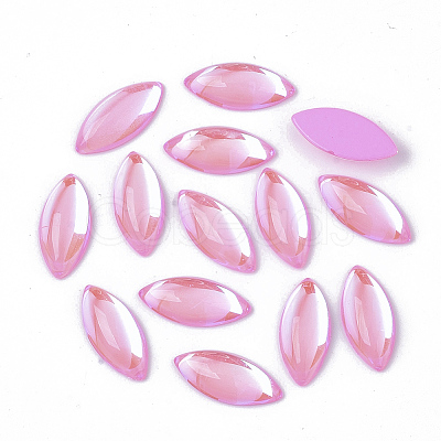 Transparent K9 Glass Cabochons GGLA-S048-7x15-223MI-1