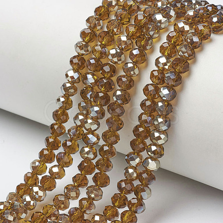 Electroplate Glass Beads Strands EGLA-A034-T3mm-K09-1