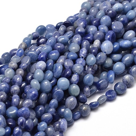 Natural Dumortierite Quartz Nuggets Beads Strands X-G-J335-34-1