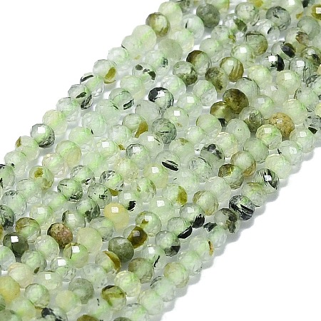 Natural Prehnite Beads Strands G-G106-A28-01-1