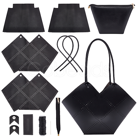 DIY PU Leather Knitting Crochet Tote Bags DIY-WH0325-17-1