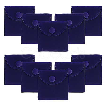 Square Velvet Jewelry Package Bags ABAG-WH0035-055A-01-1