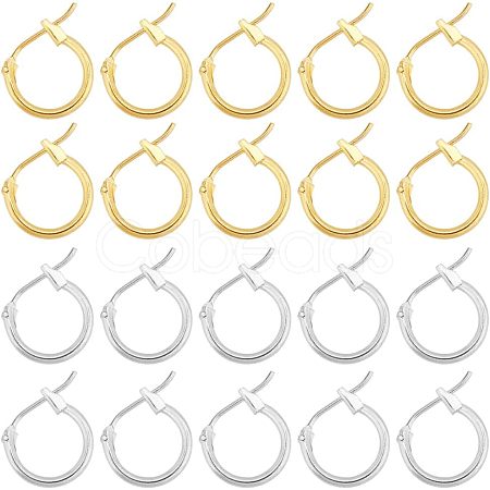 Brass Hoop Earrings KK-FH0001-26-1