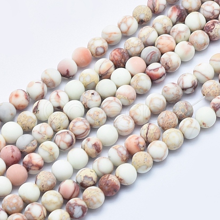 Natural Imperial Jasper Beads Strands X-G-A175C-6mm-01-1