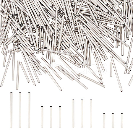 Unicraftale 400Pcs 4 Style 304 Stainless Steel Tube Beads STAS-UN0049-35-1