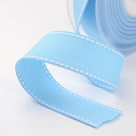 Grosgrain Polyester Ribbons for Gift Packings SRIB-I001-025-311W-1