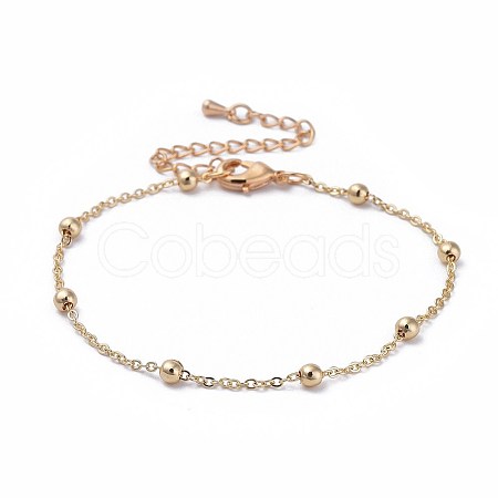 Brass Cable Chain Bracelets BJEW-JB04528-02-1